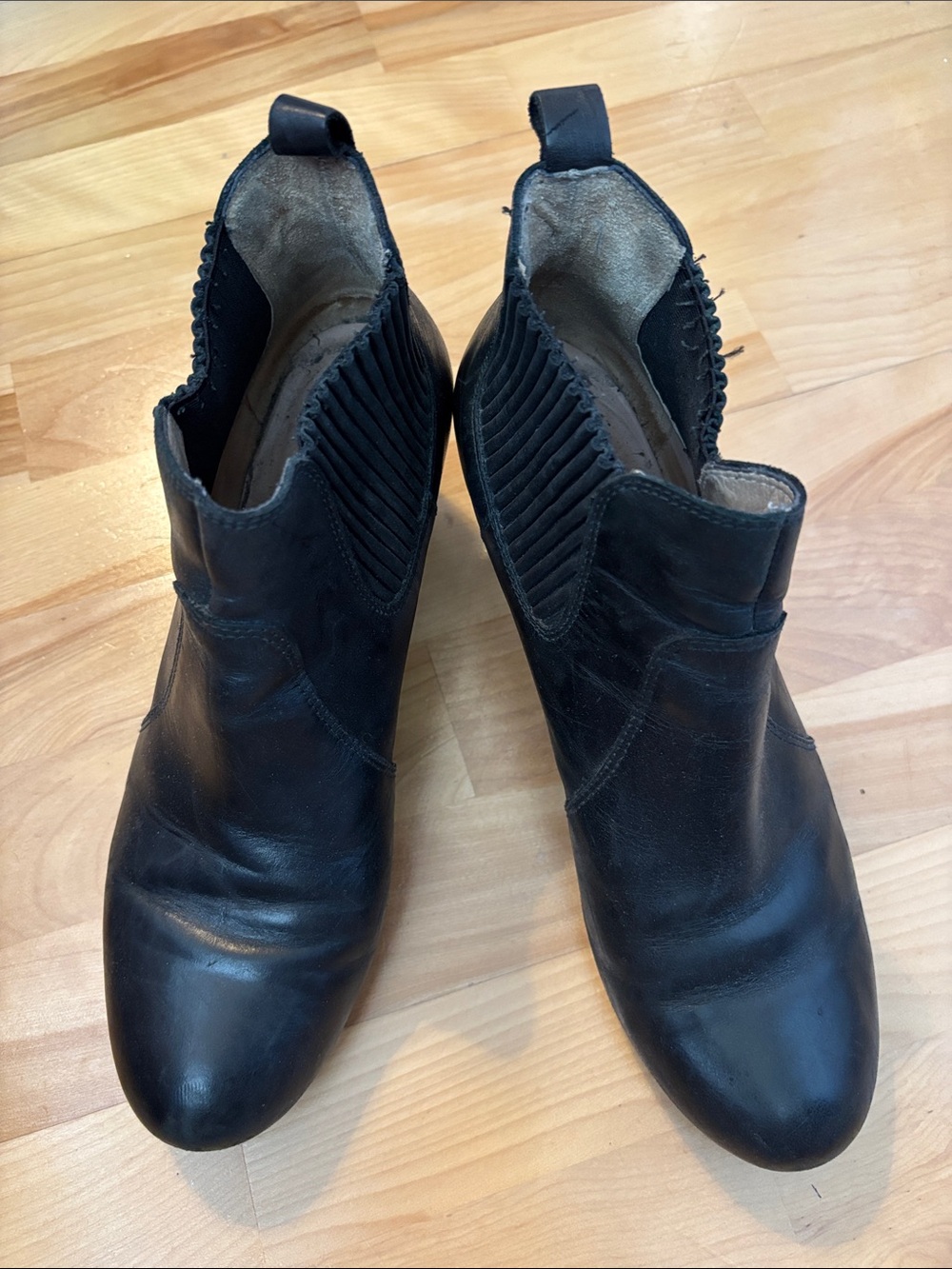 Black Women's Leather Ankle Boots
